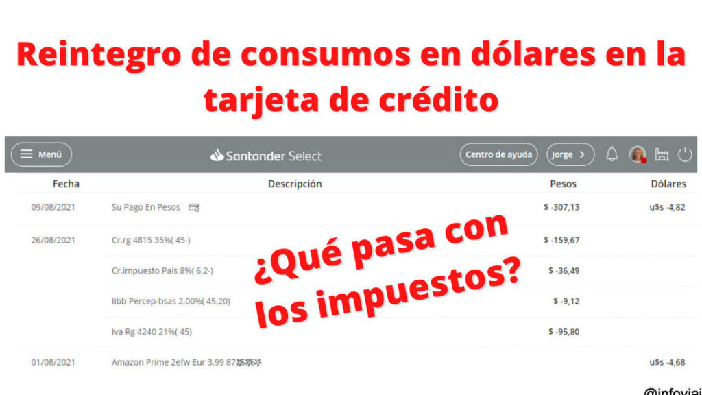 compras en dolares impuestos con tarjeta de credito